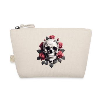 skull with roses - Bio-Täschchen - Natur - Vorne