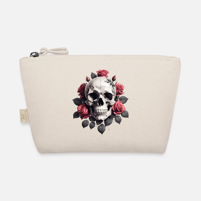 skull with roses Bio-Täschchen