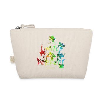 vibes only love quote vector vintage flowers art - Organic Pouch - nature - Front
