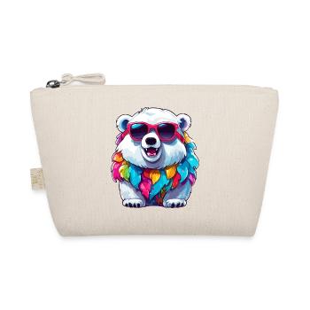 Eisbär / Tier / Nordpol / Winter / Kindlich / süß - Bio-Täschchen - Natur - Vorne
