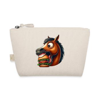 Horse Burger Hamburger Fast Food Fan - Organic Pouch - nature - Front
