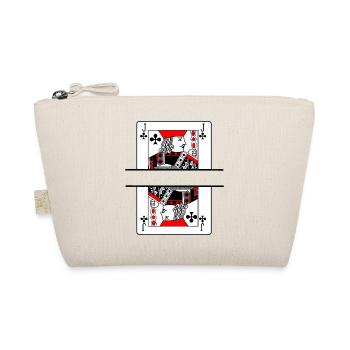 Playing card clover jack with banner space - Organic Pouch - nature - Front