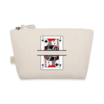 Playing card spades farmer with banner space - Organic Pouch - nature - Front