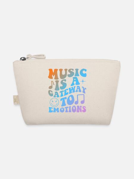 Music Is A Gateway To Emotions - Bio-Täschchen - Natur - Vorne