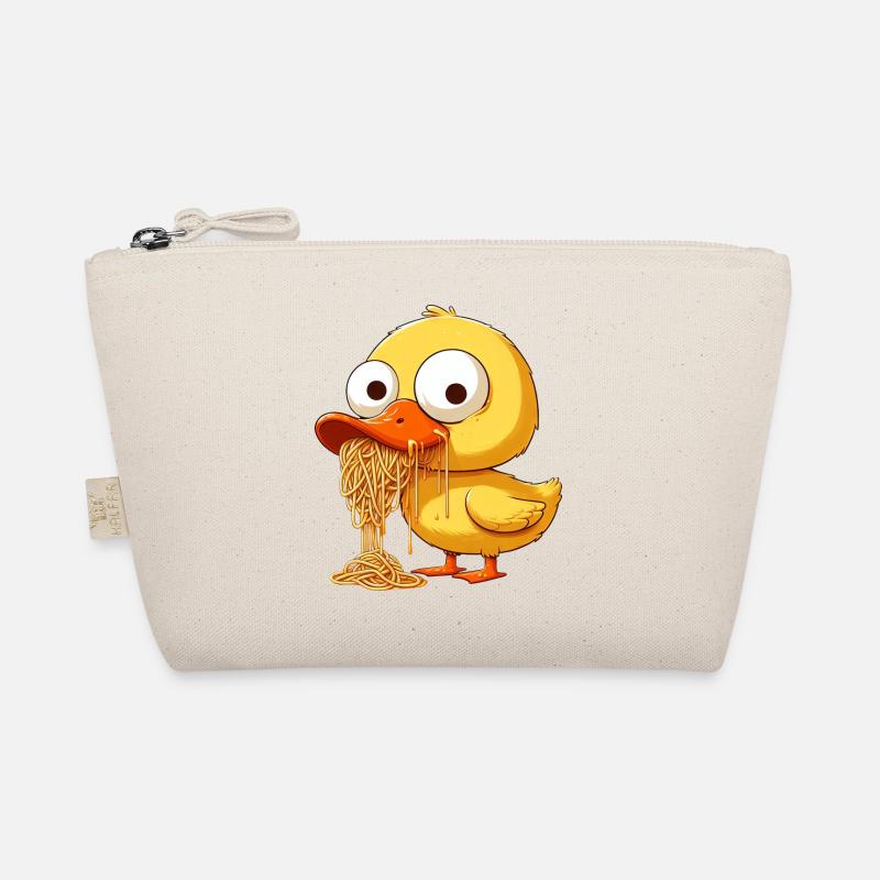 Cute Duck Clumsy Spaghetti Lover Organic Pouch