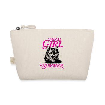 Feral Girl Summer Women Girls Cat Lover Summer - Organic Pouch - nature - Front