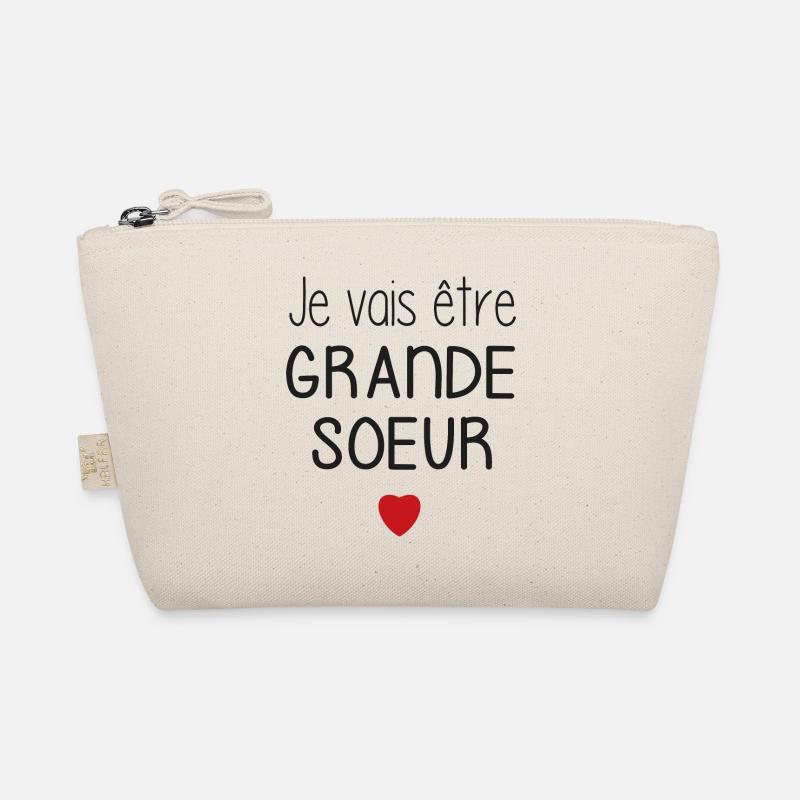 Ich werde große Schwester sein - Herz Bio-Täschchen