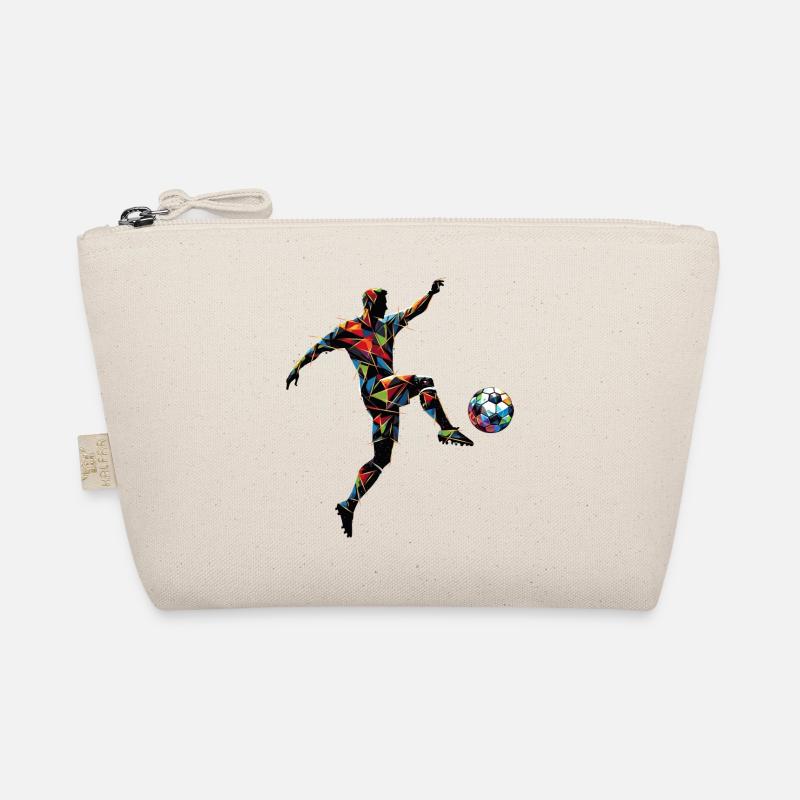 dynamic soccer player playing soccer Organic Pouch