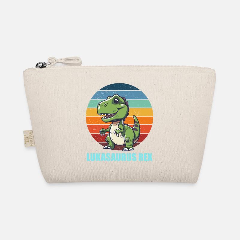 Lukasaurus Rex Geschenkidee für Luka und Lukas - Bio-Täschchen - Natur
