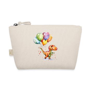 Dinosaur with balloon - Organic Pouch - nature - Front