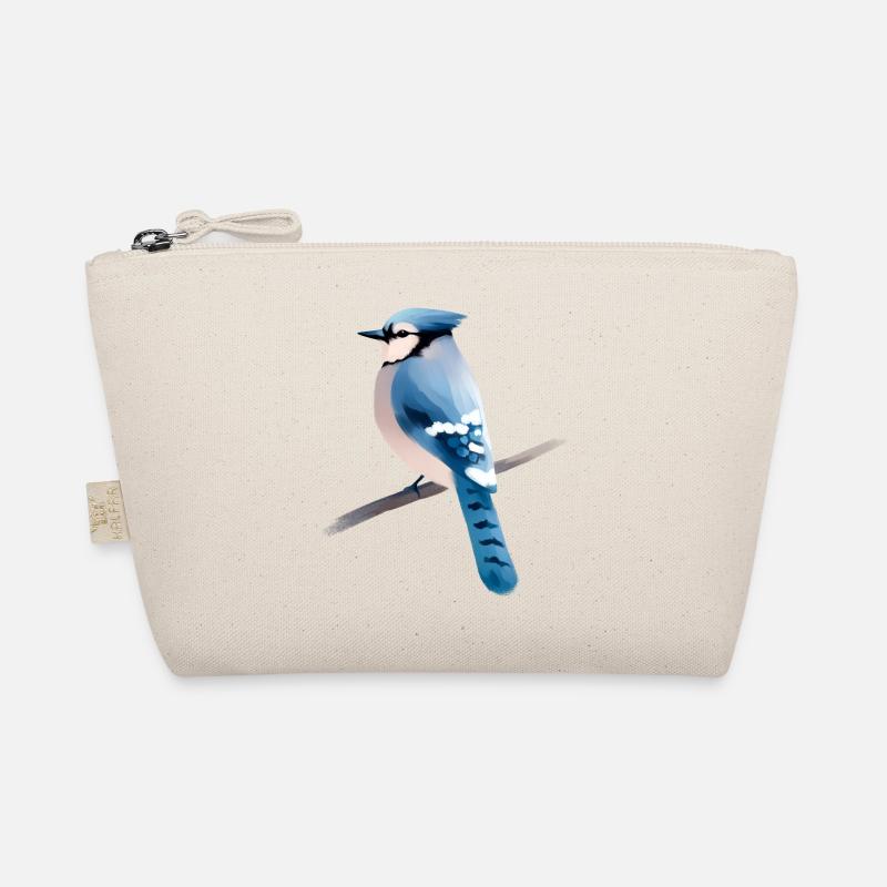 Blue jay on branch Organic Pouch
