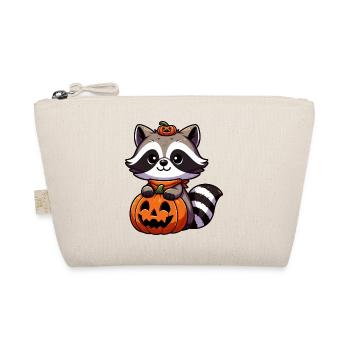 raton laveur mignon Halloween citrouille style dessin animé - Trousse biologique - nature - Devant