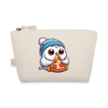 hibou harfang des neiges pizza pizza amoureux de la pizza hiver - Trousse biologique - nature - Devant