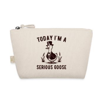 Lustiges Gänse-Zitat Heute bin ich eine ernsthafte Gans - Bio-Täschchen - Natur - Vorne