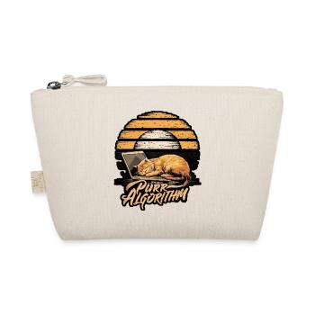 Cute Cat Relaxing with Laptop Sunset - Organic Pouch - nature - Front