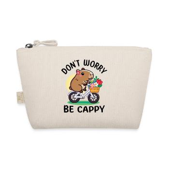 Capybara mignon à vélo avec des fleurs - Trousse biologique - nature - Devant