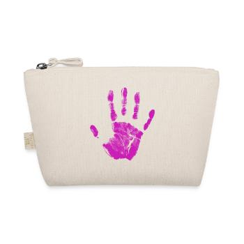 Handprint painted identity fingers and palm - Organic Pouch - nature - Front
