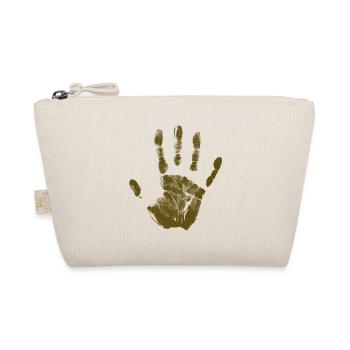 Handprint painted identity fingers and palm - Organic Pouch - nature - Front