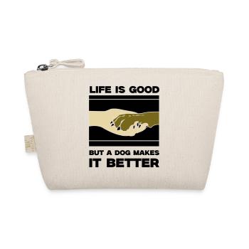 Dog Life is Good Paw - Organic Pouch - nature - Front