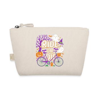 Halloween Bike Ride Spirit Design - Organic Pouch - nature - Front