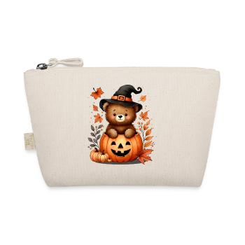 Ours en peluche d’Halloween dans la citrouille : Doux et effrayant - Trousse biologique - nature - Devant