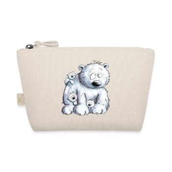 Ours polaire avec ours polaire Bébé I Ours polaire - Trousse biologique - nature - Devant