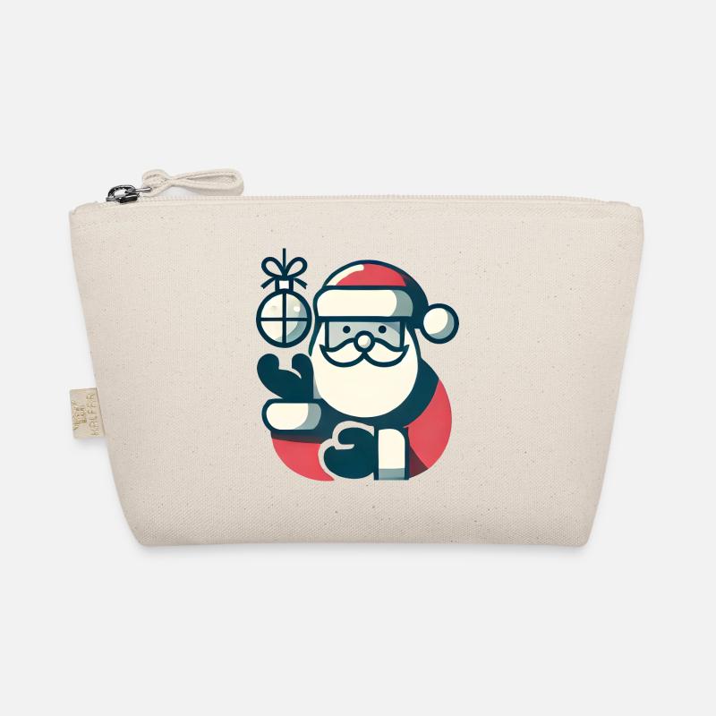 Weihnachtsmann mit Weihnachtskugel Bio-Täschchen