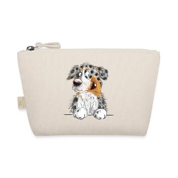 Funny Australian Shepherd Blue Merle - Organic Pouch - nature - Front