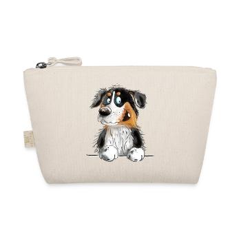 Funny Australian Shepherd Black Tri - Organic Pouch - nature - Front