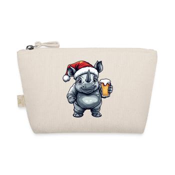 Nashorn Weihnachten Bier - Bio-Täschchen - Natur - Vorne