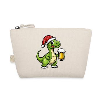 Dinosaur brontosaurus Christmas beer - Organic Pouch - nature - Front
