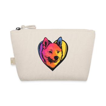 Akita Inu Hund Herz Hundeliebe - Bio-Täschchen - Natur - Vorne