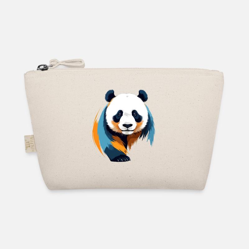 Panda Vektor Kunst mit lebendigen Farben Illustration Bio-Täschchen