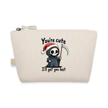 Mignon Faucheuse avec chapeau de Père Noël - Trousse biologique - nature - Devant