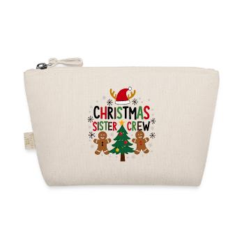 Weihnachts Schwester Crew - Festliches Design - Bio-Täschchen - Natur - Vorne