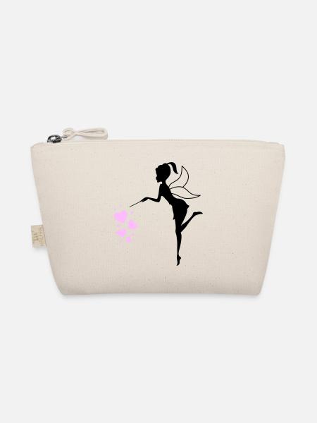 Fairy Elf Hearts - Organic Pouch - nature - Front
