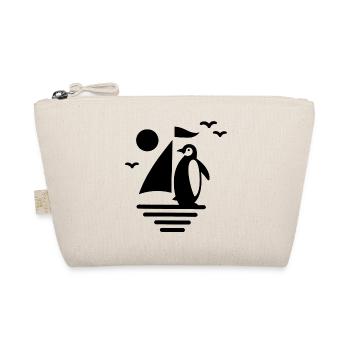 Pingouin Voilier Silhouette Minimaliste - Trousse biologique - nature - Devant
