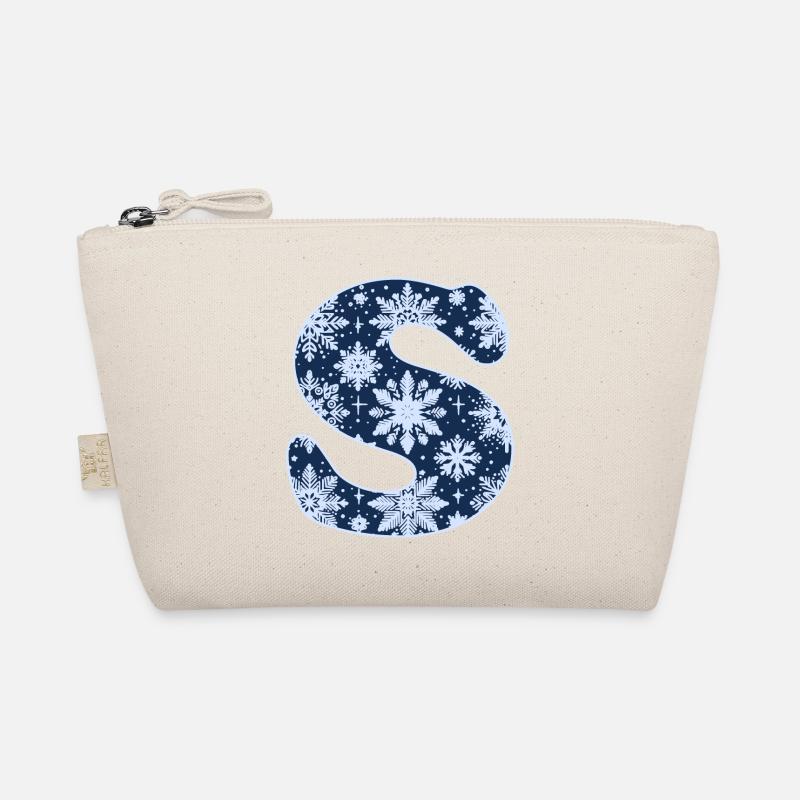 Buchstabe S Schneeflocken Bio-Täschchen