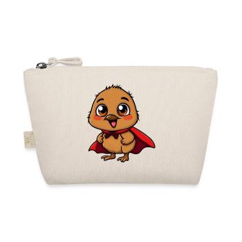 Superhero baby duck Ready for Action - Organic Pouch - nature - Front