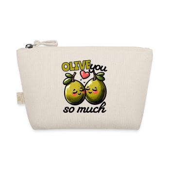 Olive You So Much – Funny Love Pun for Verlie - Organic Pouch - nature - Front