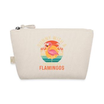 Ensoleillé Avec Une Chance De Flamants Roses Mignon Oiseau Rose - Trousse biologique - nature - Devant