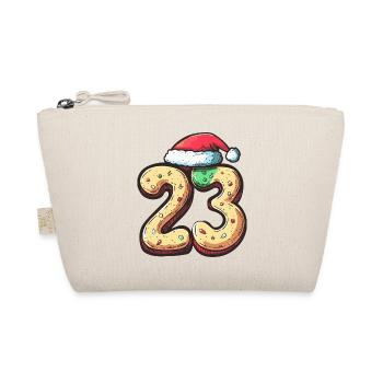 23 Zahl Weihnachten Keks - Bio-Täschchen - Natur - Vorne
