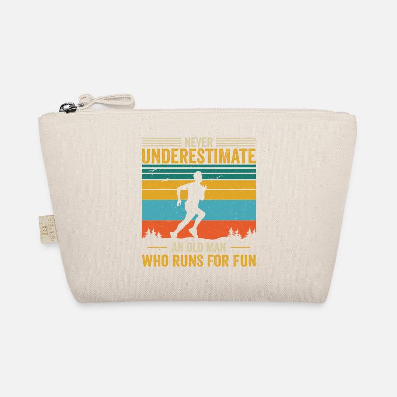 Never underestimate an old man who runs for fun - Organic Pouch - nature