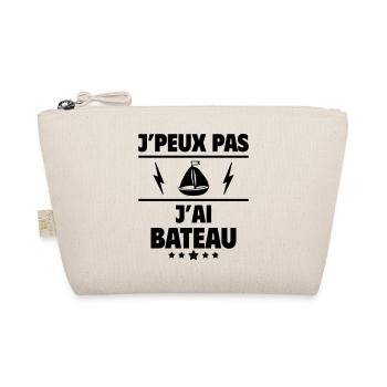 J'peux pas j'ai bateau, capitaine, cadeau noël - Trousse biologique - nature - Devant