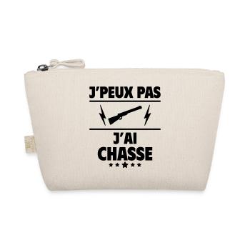 J'peux pas j'ai chasse, chasseur, chasseuse, noël - Trousse biologique - nature - Devant
