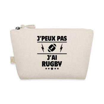 J'peux pas j'ai rugby, rugbyman, rugbywoman, noël - Trousse biologique - nature - Devant
