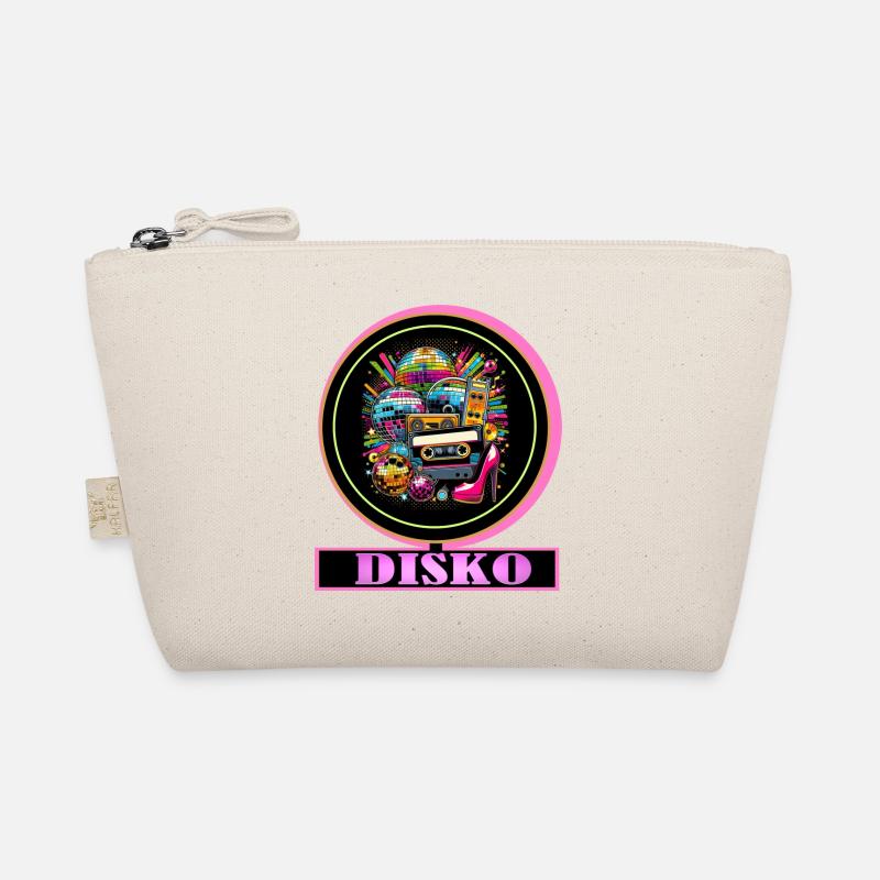 Disco Retro Kassette Neon Glanz Bio-Täschchen