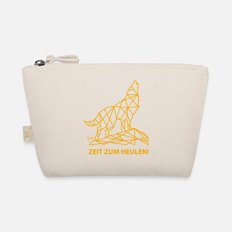 Bronko55 No.77 – Wolf „Zeit zum Heulen“ - Bio-Täschchen - Natur