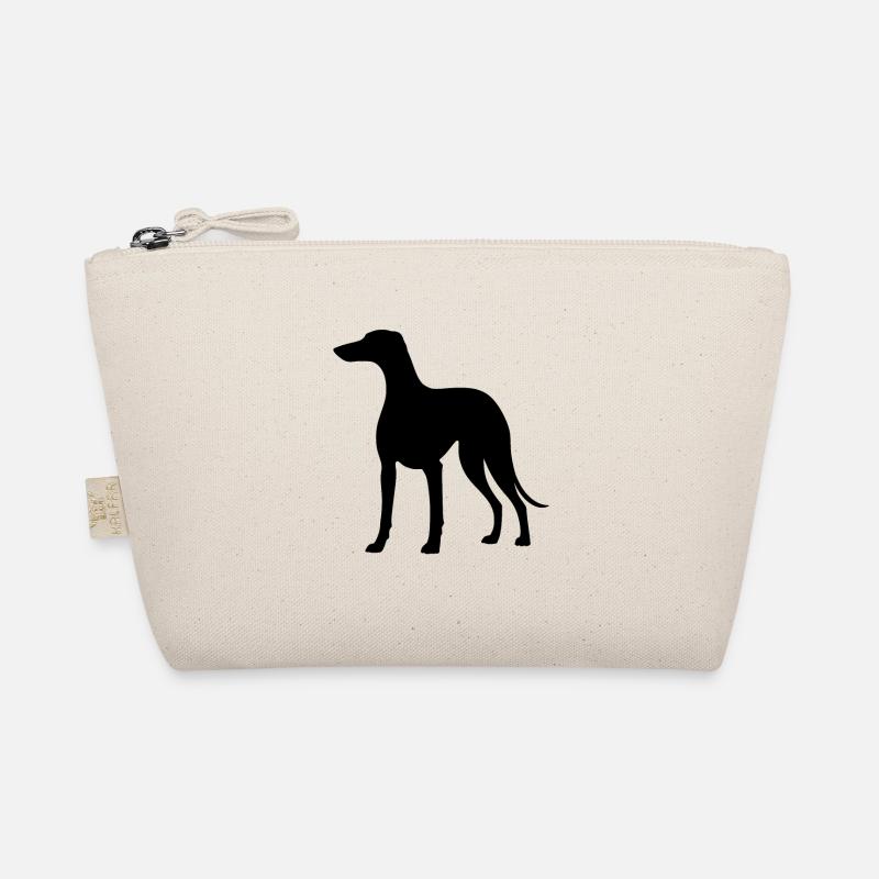 Windhund Silhouette - Bio-Täschchen - Natur
