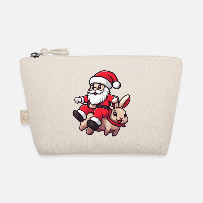 Hase Weihnachtsmann Cartoon Bio-Täschchen